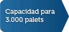 Capacidad para 3000 palets